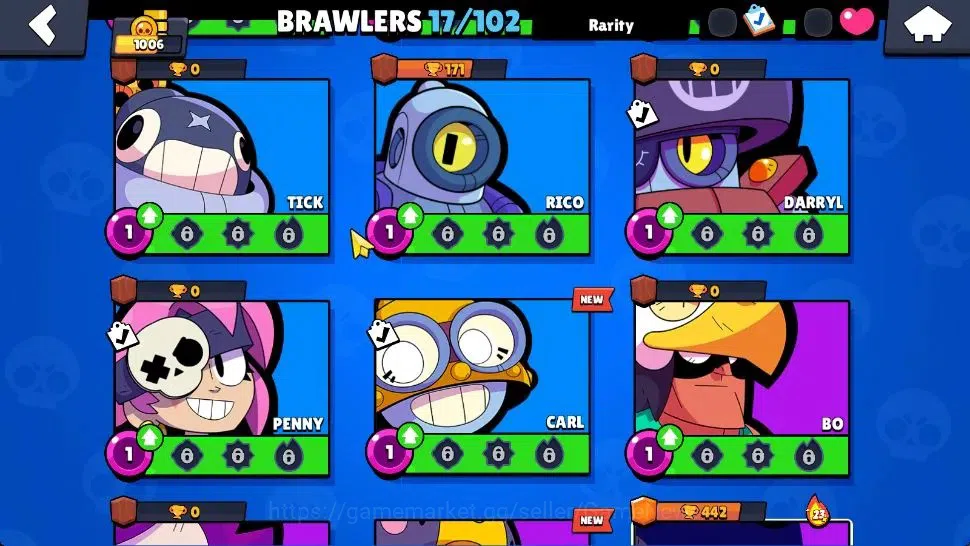 Brawl Stars Accounts 1006 Trophy | 17 Brawlers 2 Max Lv [Shelly, Finx] | 1 Mythic 1 Epic Skin [Doctor Edgar] | CN ON | Lv33 8