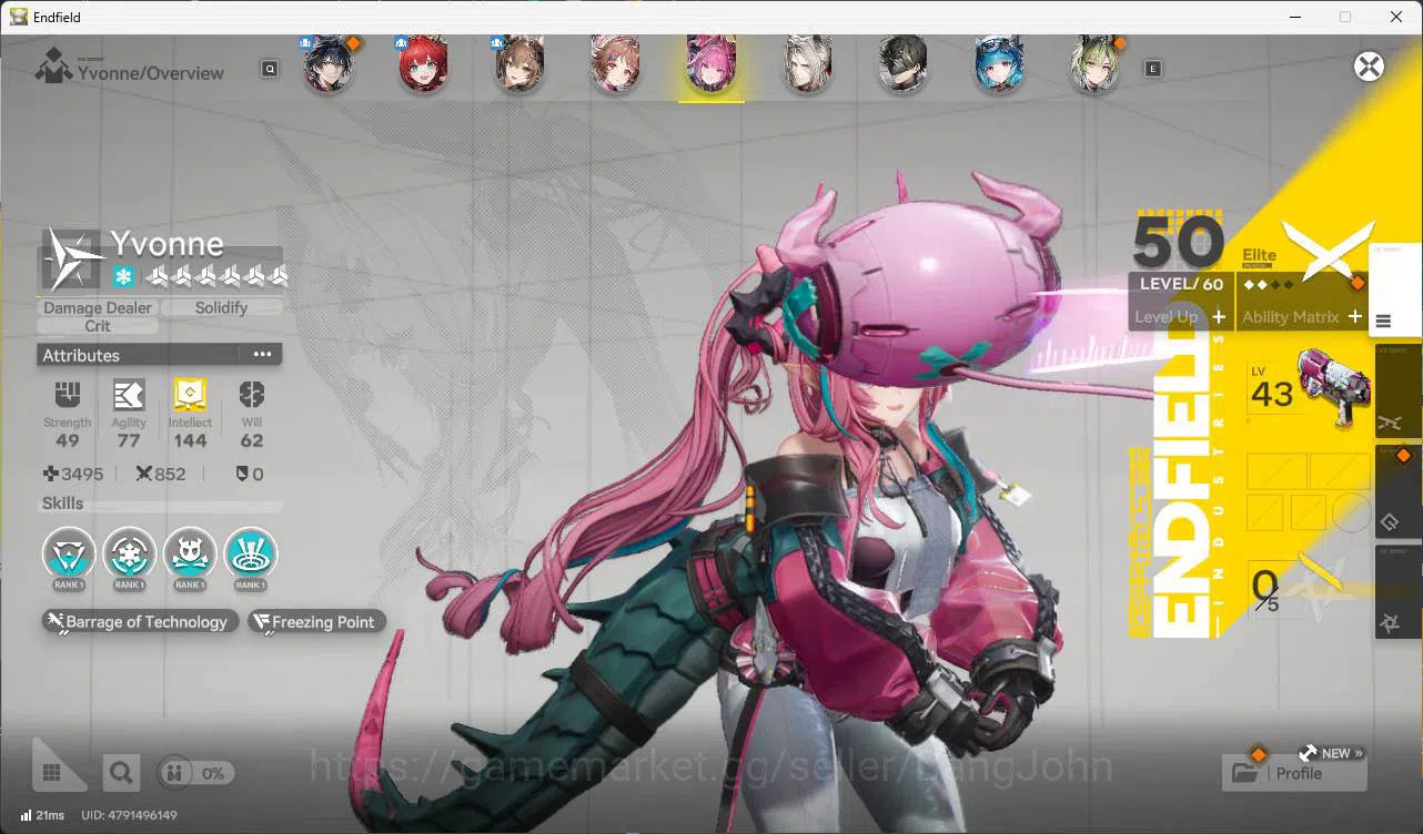 Arknights: Endfield Accounts ASIA | MID GAME | Laevatain P1 +Sign | Gilberta +  image 10