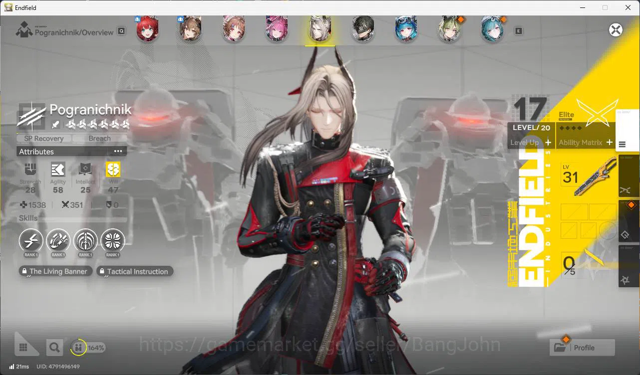 Arknights: Endfield Accounts ASIA | MID GAME | Laevatain P1 +Sign | Gilberta +  image 11