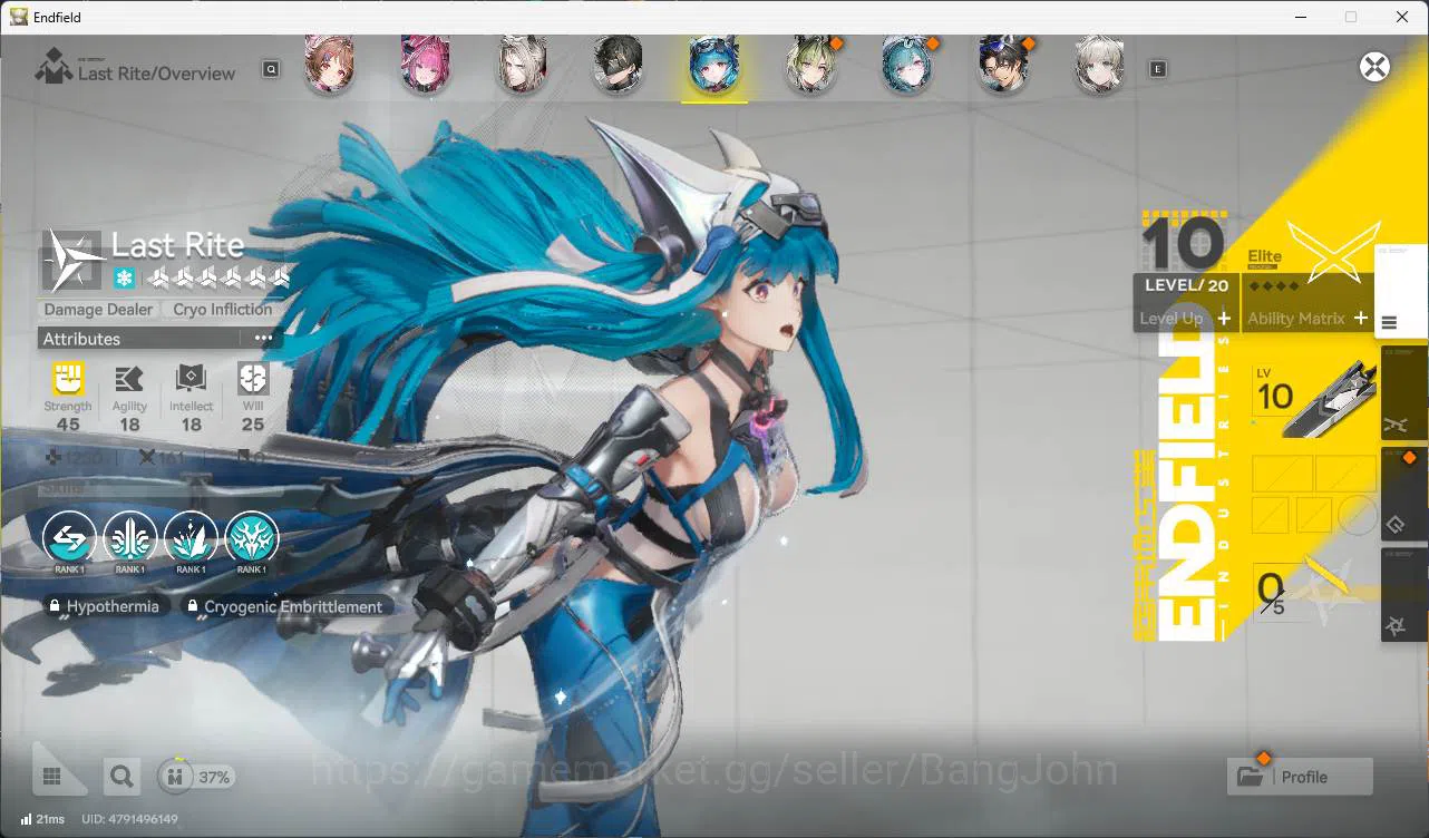 Arknights: Endfield Accounts ASIA | MID GAME | Laevatain P1 +Sign | Gilberta +  image 12