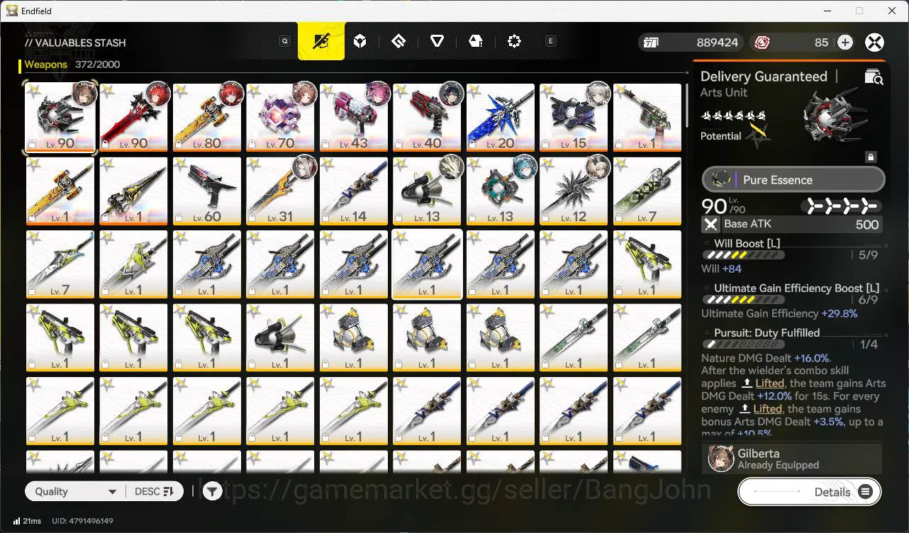 Arknights: Endfield Accounts ASIA | MID GAME | Laevatain P1 +Sign | Gilberta +  image 14