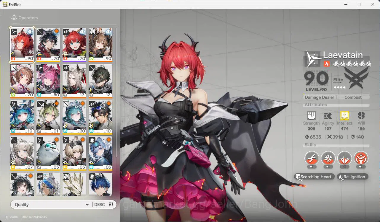 Arknights: Endfield Accounts ASIA | MID GAME | Laevatain P1 +Sign | Gilberta +  image 7