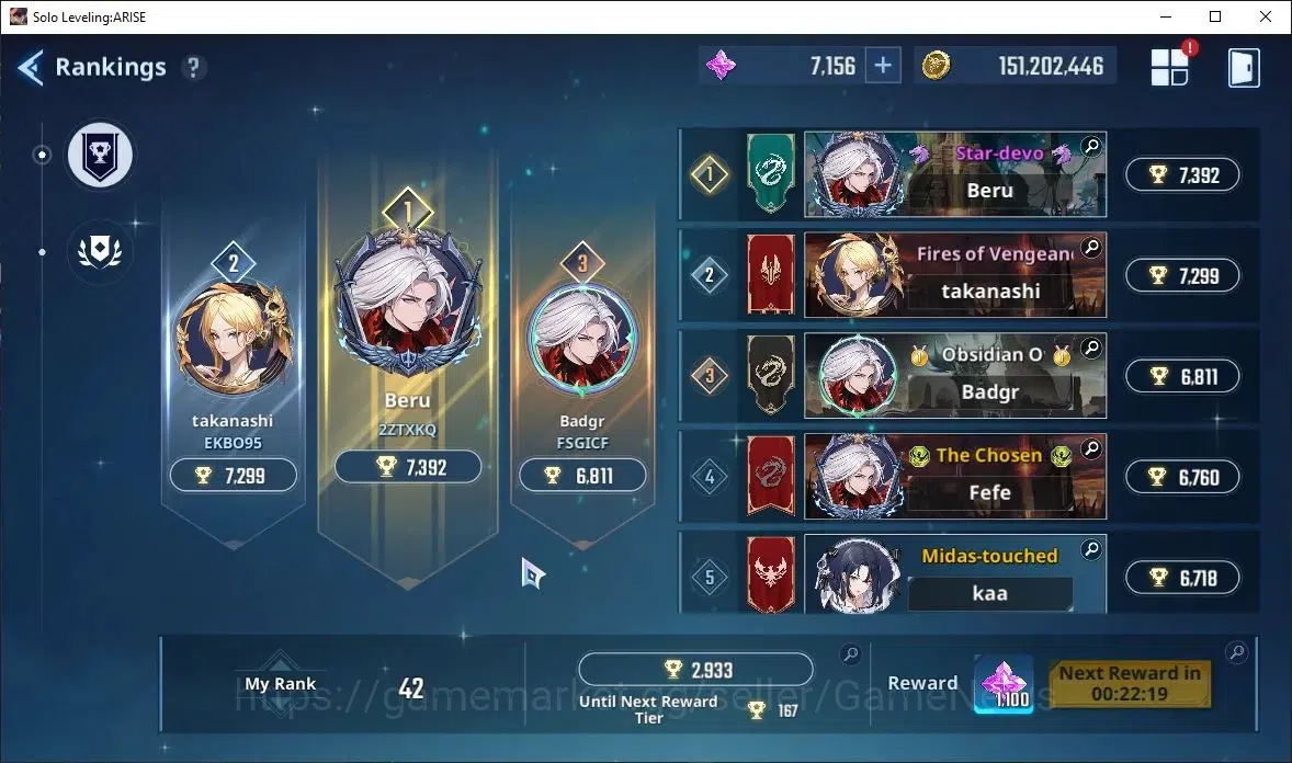 Solo Leveling: ARISE Accounts Lv101 2,5M Pwr|HalatA5+Sign,LennartA5+Sign,Antoine image 2