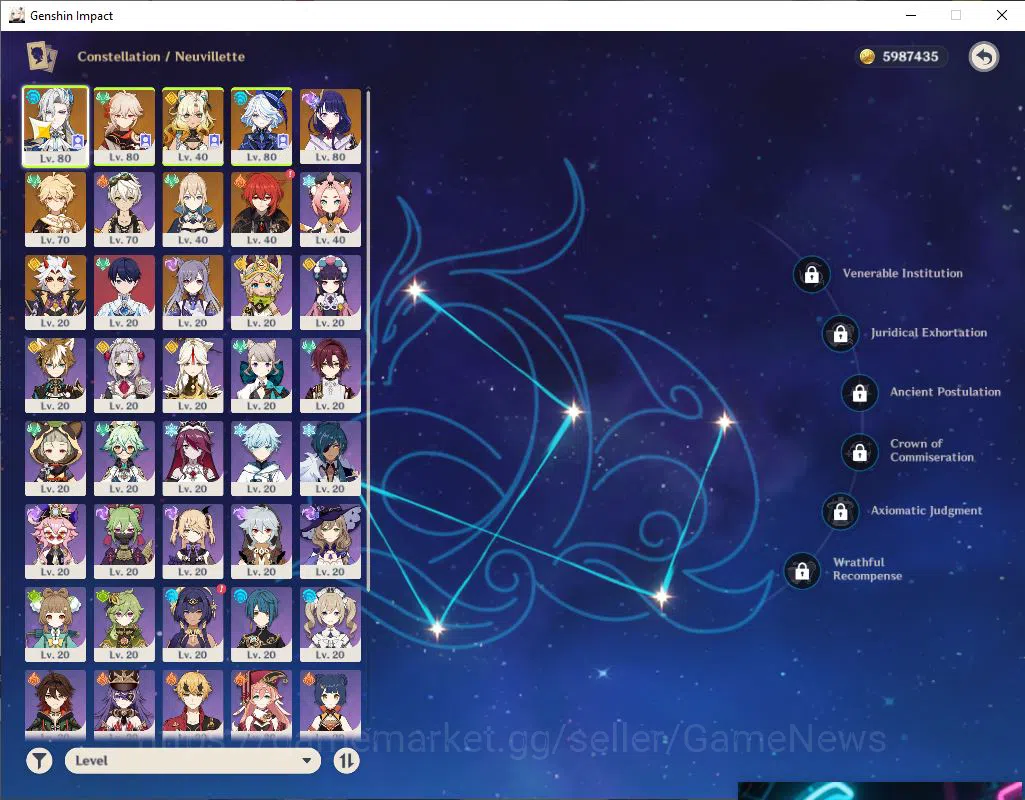Genshin Impact Accounts ASIA|AR 50|PremTeam Neuvillette|6Limited+1(*5Weapo image 5