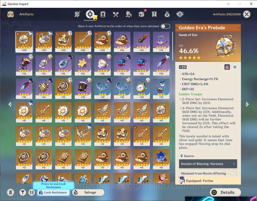 Genshin Impact Accounts ASIA|AR 50|PremTeam Neuvillette|6Limited+1(*5Weapo image 7