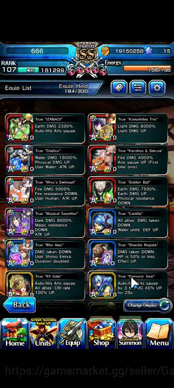 Grand Summoners Accounts Global|Rank 107|20 Ascend+8 TW|[Roy,Inumuta,S Miyu image 6