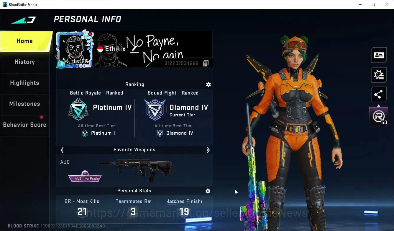 Blood Strike Accounts ASIA| 1 ULTRA [Ethan-Raid Mask]+7 Legendary MELEE  image 2