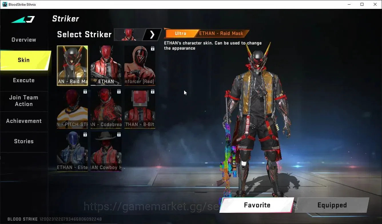 Blood Strike Accounts ASIA| 1 ULTRA [Ethan-Raid Mask]+7 Legendary MELEE  image 3