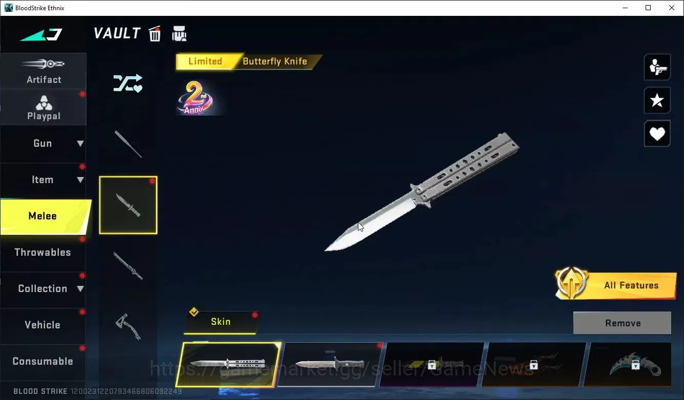 Blood Strike Accounts ASIA| 1 ULTRA [Ethan-Raid Mask]+7 Legendary MELEE  image 4