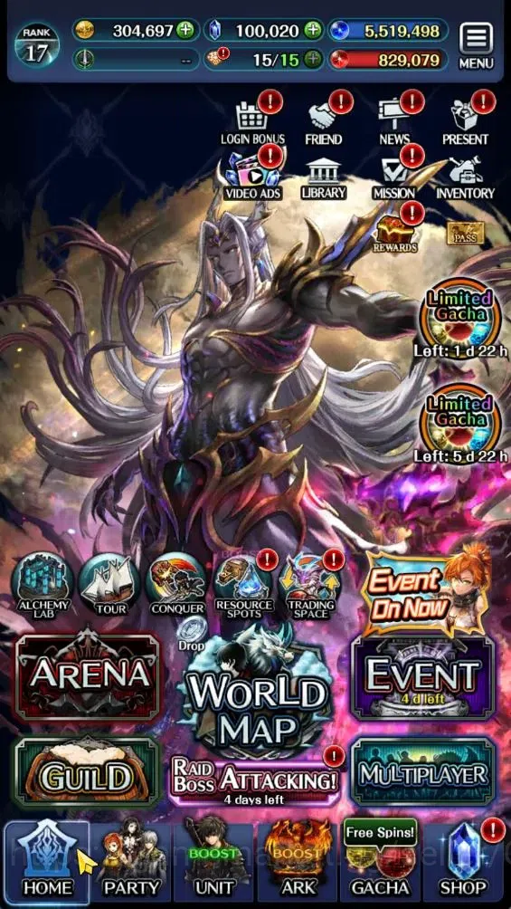 Last Cloudia Accounts GLOBAL|Rank 17|100K Crystal|Top Tier Unit [Demon L image 5