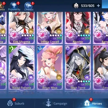 Mobile Legends: Adventure Accounts Global 70***|Lv.572|Camp 86-40|VIP 11|Power: 30868M|45 Nexus|69 Awakening|Hero 533|13