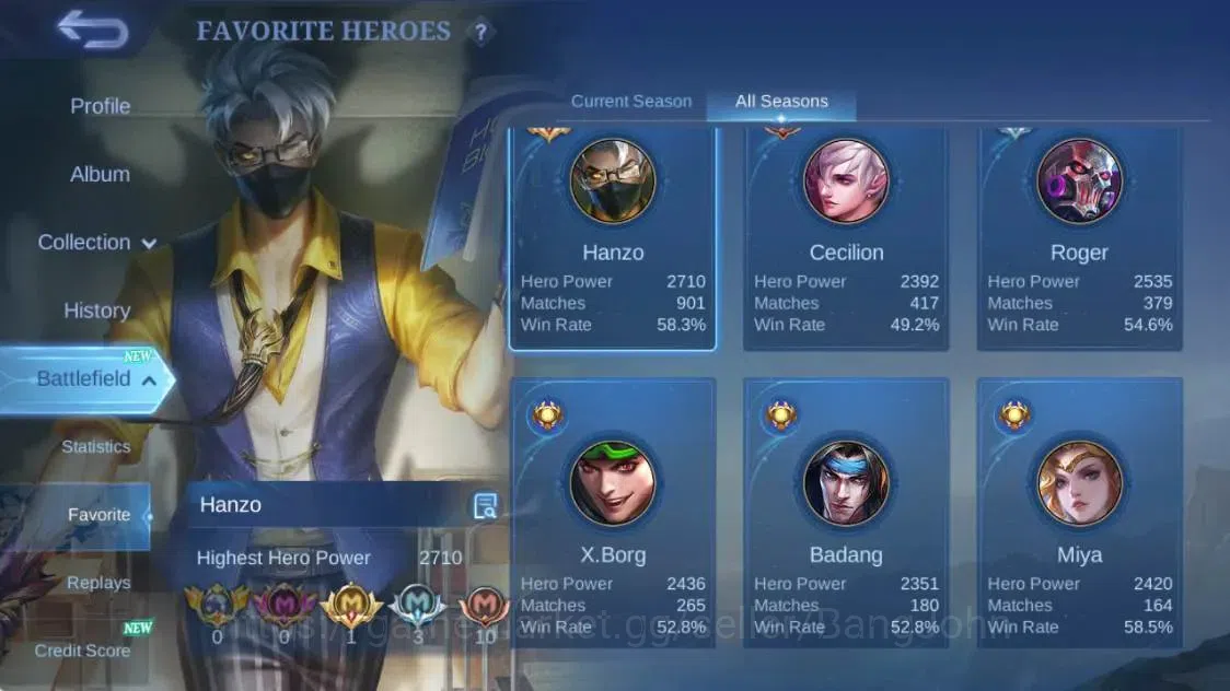 Mobile Legends: Bang Bang Accounts Global|Hero 95|Skin 174|Expert|CC Natalia|Gaara|Ep image 4