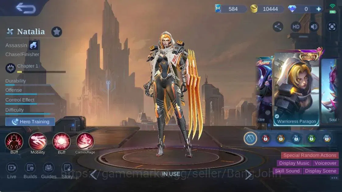 Mobile Legends: Bang Bang Accounts Global|Hero 95|Skin 174|Expert|CC Natalia|Gaara|Ep image 8