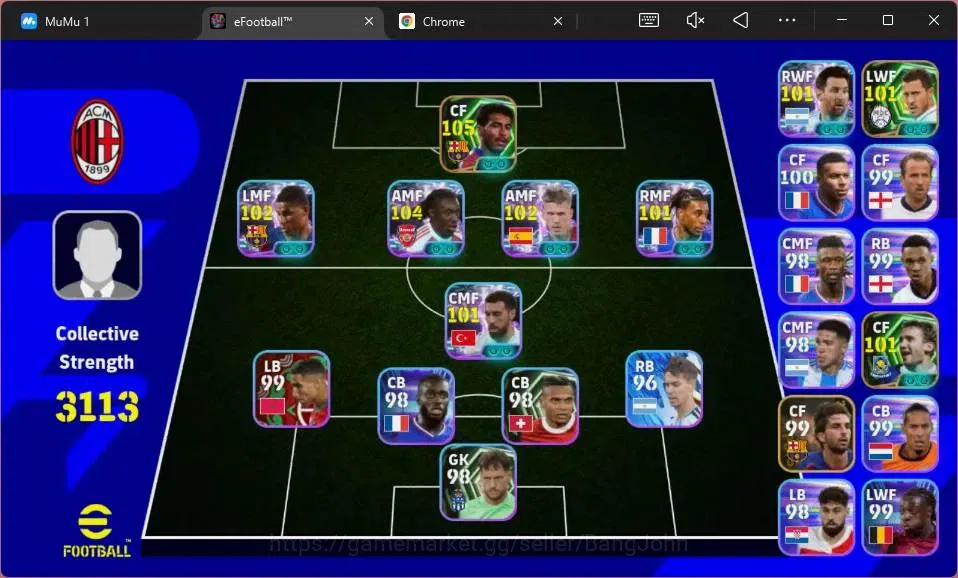 eFootball Accounts Android|PW 3113 |Epic Shevchenko, Hazard, Romário| image 2
