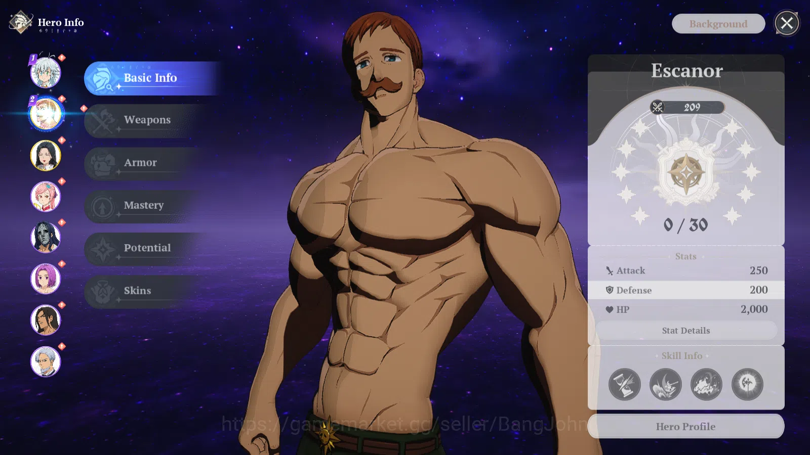 The Seven Deadly Sins: Origin Accounts EUROPE|FreshStarterLvl|2SSR|Escanor,Guila&6SR|Act image 3