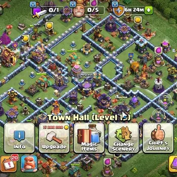 Clash of Clans Accounts High-End LV 105|TH 15-BH 7|HH 9|Limited Skin|BK 61,AQ 64,GW 29,MP 5,RC 14,DD 1|BM 14,BC 2|1905