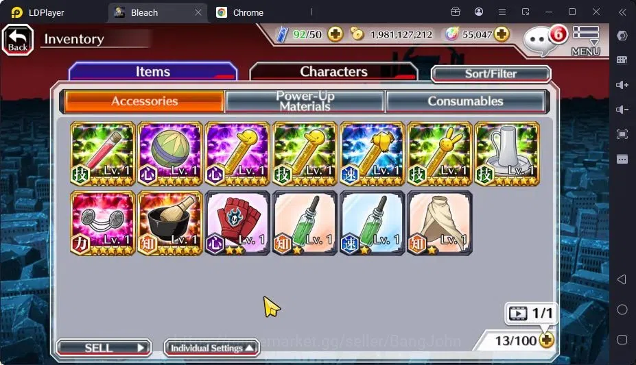 Bleach: Brave Souls Accounts Mid-Tier GLOBAL |55K ORB+MidGame|IchigoDreamTeam,YukioTYBW26,RirukaTYBW26,Rangiku 10