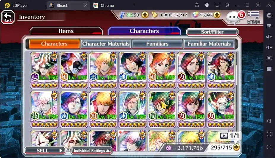Bleach: Brave Souls Accounts Mid-Tier GLOBAL |55K ORB+MidGame|IchigoDreamTeam,YukioTYBW26,RirukaTYBW26,Rangiku 18