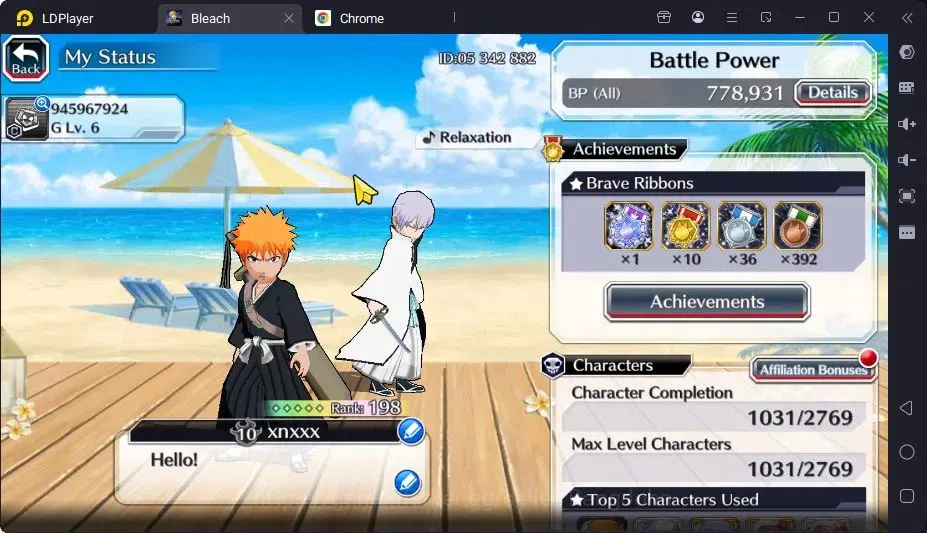 Bleach: Brave Souls Accounts Mid-Tier GLOBAL |55K ORB+MidGame|IchigoDreamTeam,YukioTYBW26,RirukaTYBW26,Rangiku 2