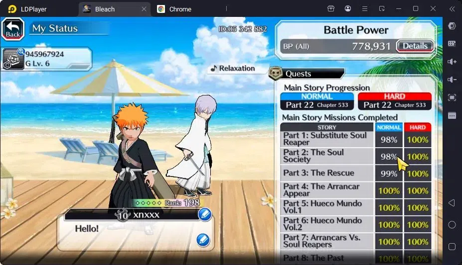 Bleach: Brave Souls Accounts Mid-Tier GLOBAL |55K ORB+MidGame|IchigoDreamTeam,YukioTYBW26,RirukaTYBW26,Rangiku 4