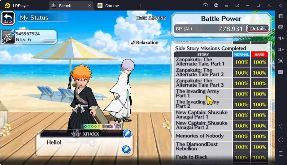Bleach: Brave Souls Accounts Mid-Tier GLOBAL |55K ORB+MidGame|IchigoDreamTeam,YukioTYBW26,RirukaTYBW26,Rangiku 5