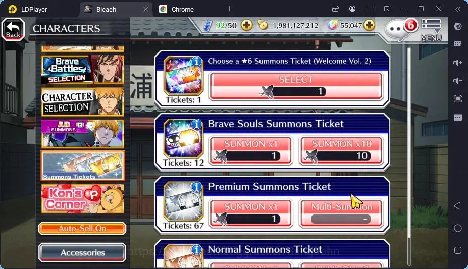 Bleach: Brave Souls Accounts Mid-Tier GLOBAL |55K ORB+MidGame|IchigoDreamTeam,YukioTYBW26,RirukaTYBW26,Rangiku 6
