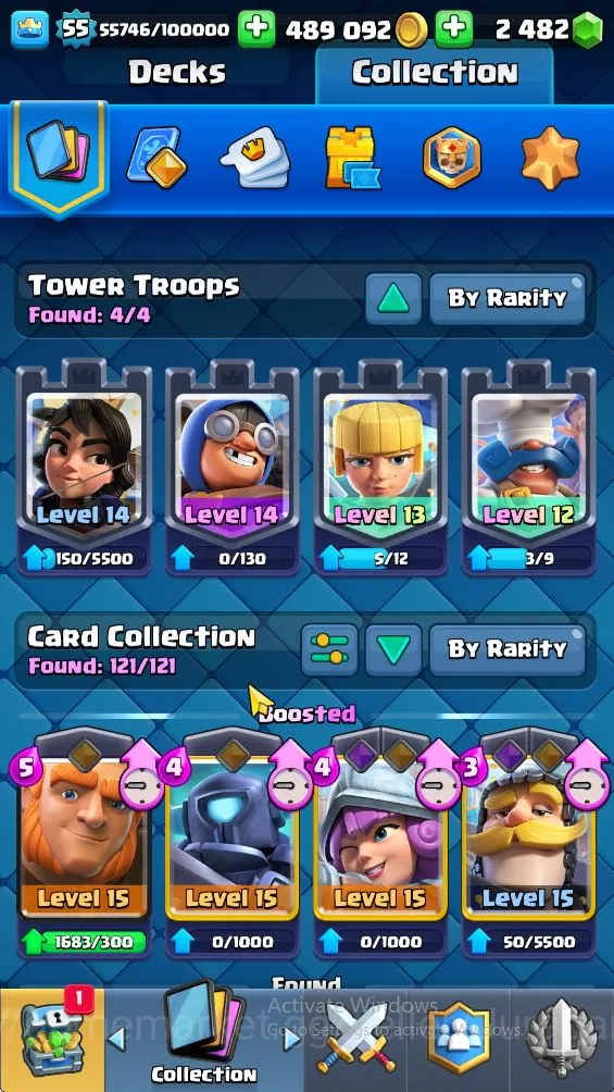 Clash Royale Accounts Lvl 55||Free COC TH 17|Trophy 9624|KTL 15|Lim Skin image 1