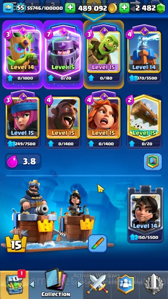 Clash Royale Accounts Lvl 55||Free COC TH 17|Trophy 9624|KTL 15|Lim Skin image 4