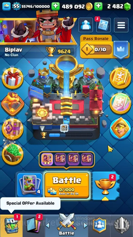 Clash Royale Accounts Lvl 55||Free COC TH 17|Trophy 9624|KTL 15|Lim Skin image 5