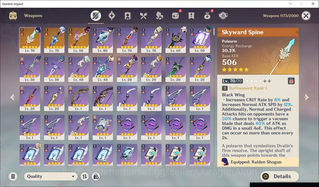 Genshin Impact Accounts ASIA|AR55|5 Limited +3[5Star's Weapon]|Furina,Wand image 3