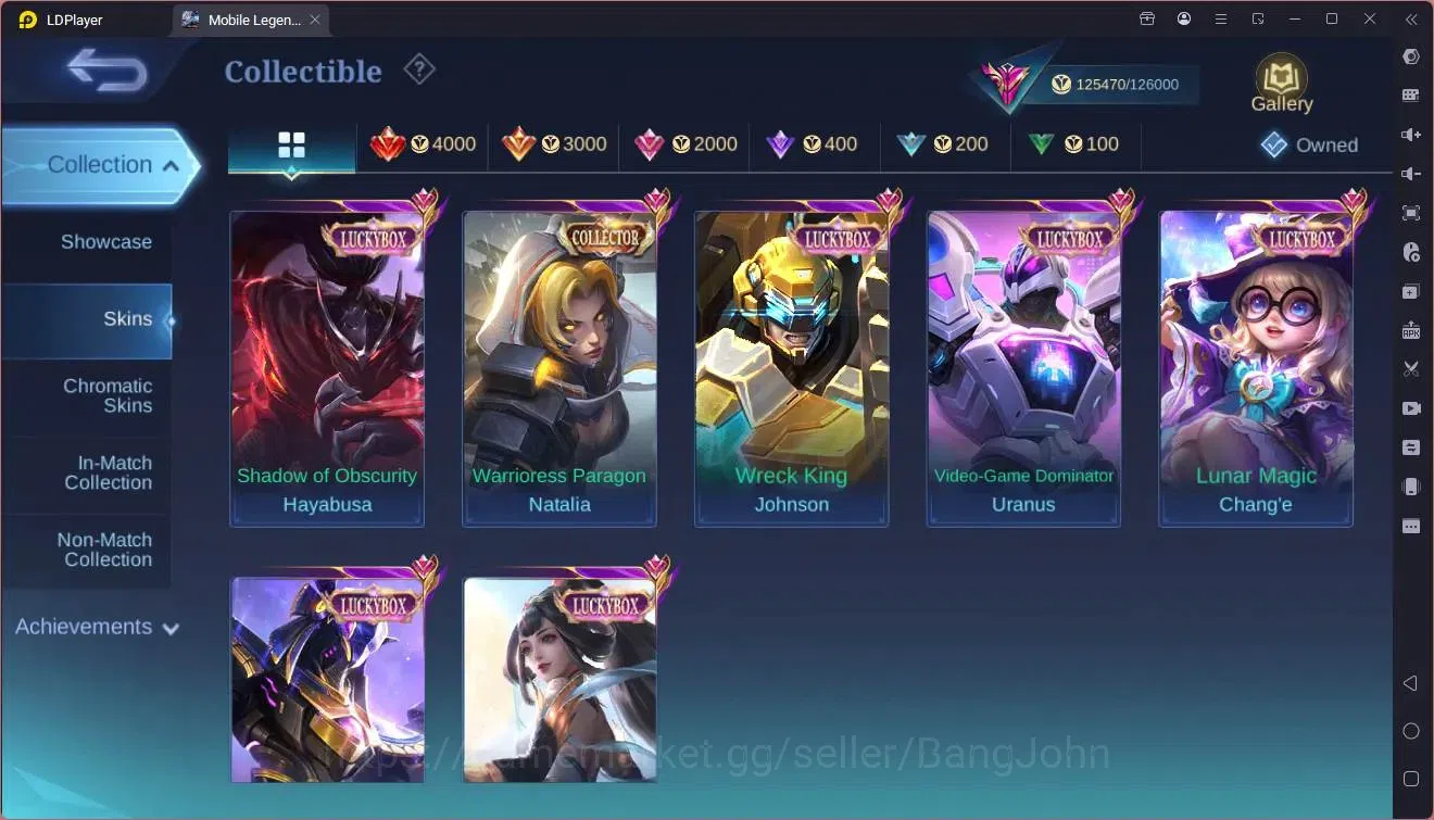 Mobile Legends: Bang Bang Accounts Global|Hero 132|Skin 414|Exalted|Legend Alu|KOF GS image 14