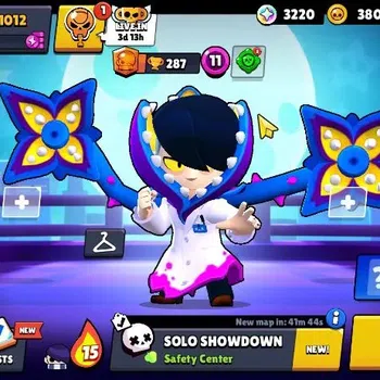 Brawl Stars Accounts 1012 Trophy|17 Brawlers 3 Max Lvl [Glowy,Edgar,Shelly]|1 Epic Skins 1 Rare|3K Bling 2K PP|CN On|Take