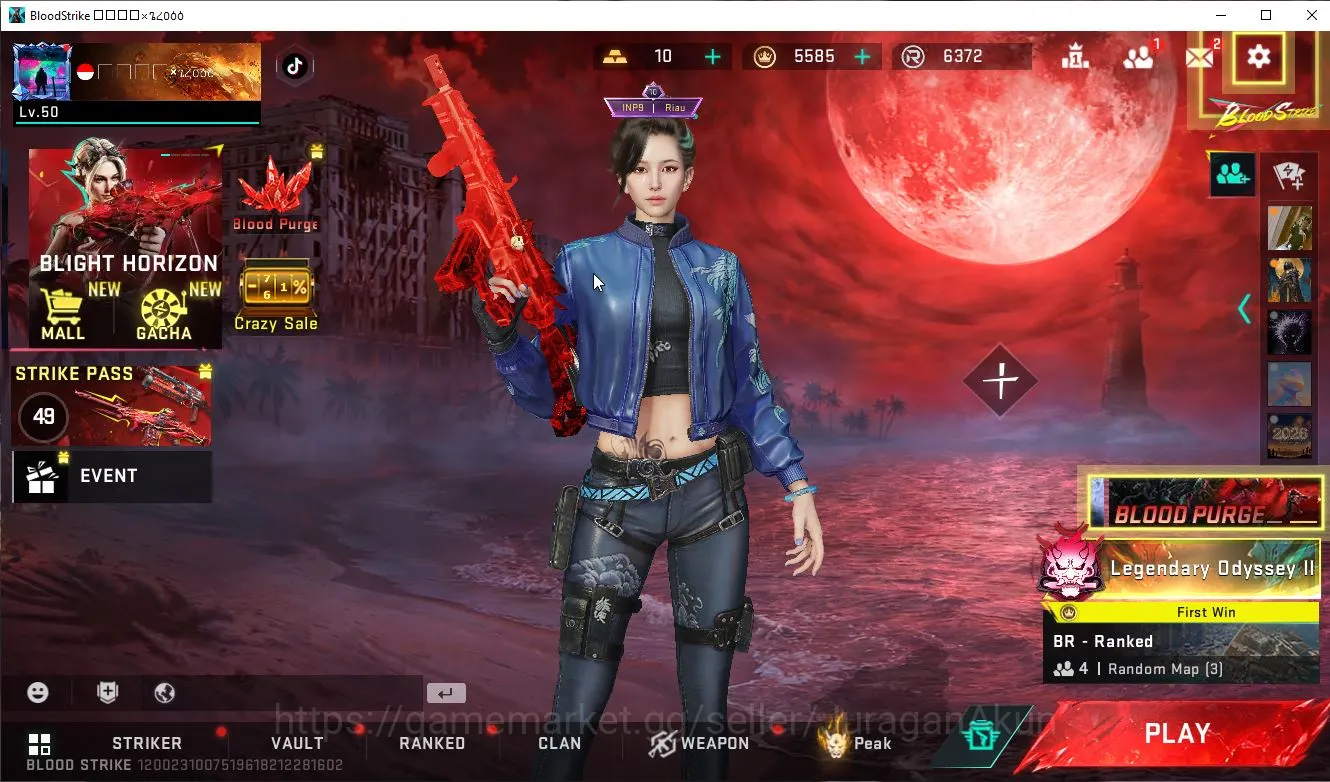 Asia| 15 Ultra (Scar,INP-9,P90,VSS,AUG,FAL,UMP45,Etc)+ Limit RPK+ Many Legend | Log Netease | Check SS (BLS2389) Blood Strike Mid-Tier Asia| 15 Ultra (Scar,INP-9,P90,VSS,AUG,FAL,UMP45,E image 1