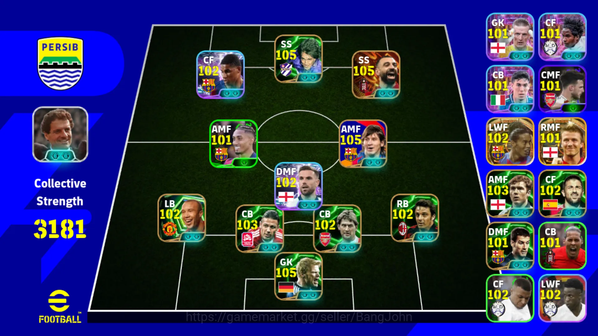 Power 3181 | Sallah Big Time | Ronaldinho Big Time | Kahn Epic DB EFB372B eFootball Others Power 3181 | Sallah Big Time | Ronaldinho Big Time image 1