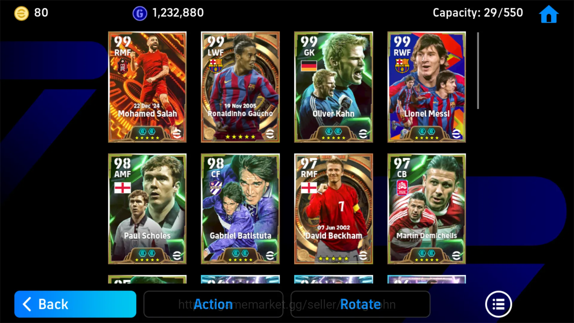 eFootball Accounts Others Power 3181 | Sallah Big Time | Ronaldinho Big Time |  Kahn Epic DB  EFB372B 2