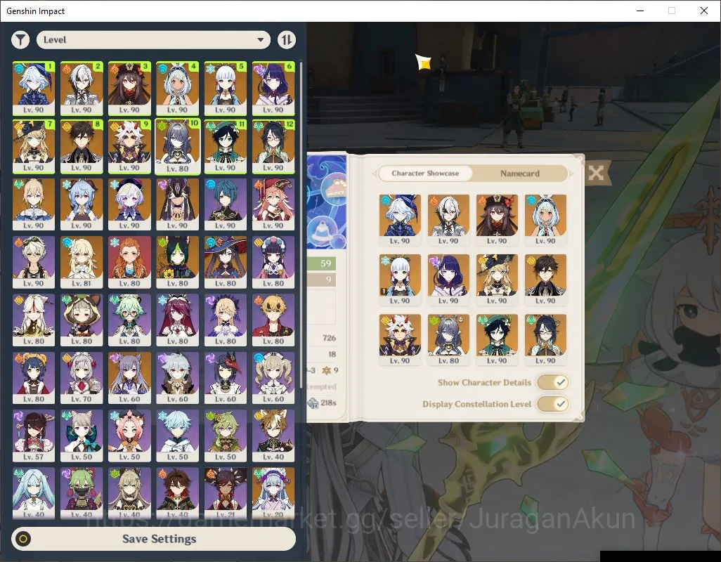 Genshin Impact Mid Game ASIA|AR59| 15 Limited+6 [5 Star's Weapon] Navia+Si image 1
