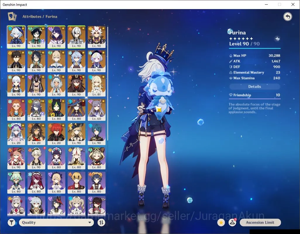Genshin Impact Accounts Mid Game ASIA|AR59| 15 Limited+6 [5 Star's Weapon] Navia+Sign [Ayaka C1,Furina,Arlecchino,Aloy 4