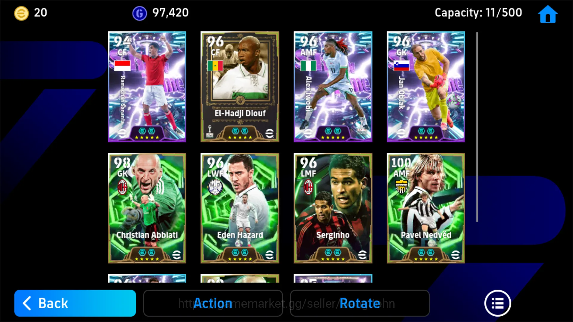 eFootball Accounts Others Power 3151 | Pavel Nedved Epic DB | Christian Abbiati Epic DB | Omar Marmoush Show Time | EFB219B 3