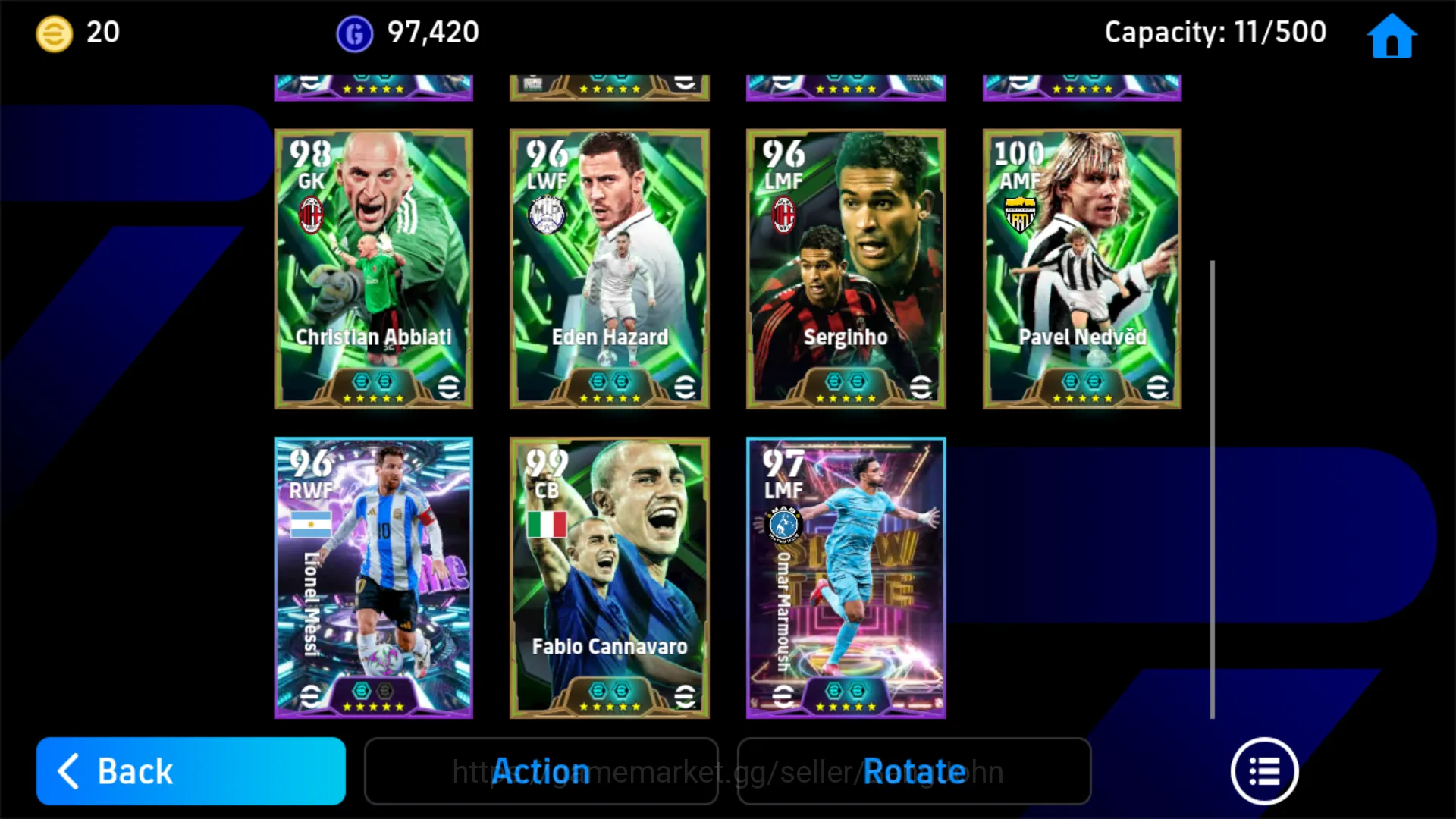eFootball Accounts Others Power 3151 | Pavel Nedved Epic DB | Christian Abbiati Epic DB | Omar Marmoush Show Time | EFB219B 4