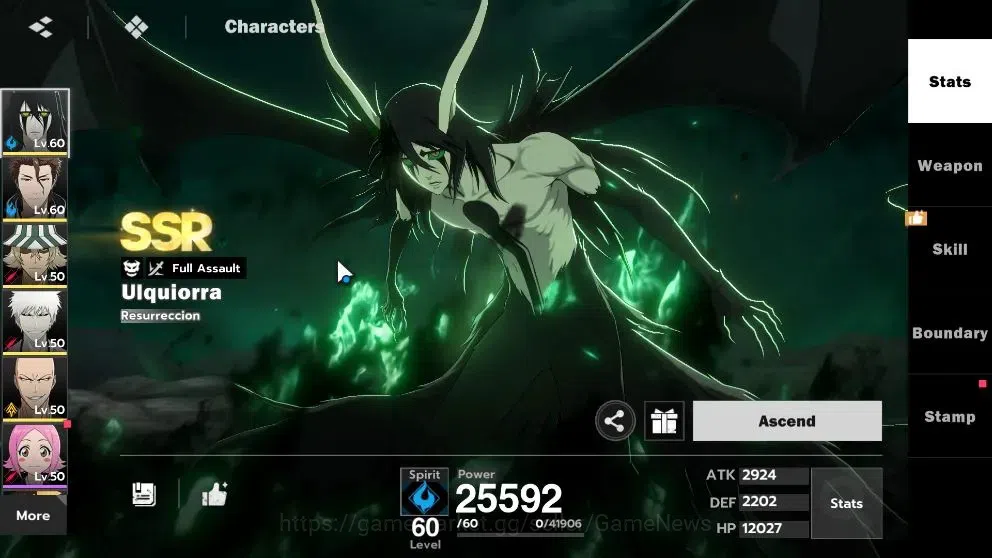 BLEACH: Soul Resonance Accounts NUVERSE SEA|Lv46|6 SSR|5 Sign|(Ulquiorra,Aizen,Urahara,Ikkaku,Tosen)+Stamp,Ichigo IH|+10 3