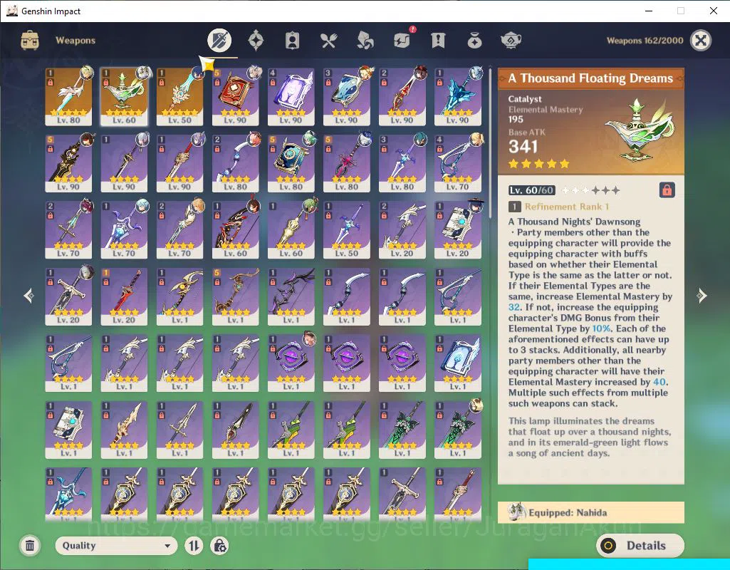 Genshin Impact Accounts ASIA|AR 57|8 Limited +3(*5Weapon)|Nahida+sign,Furi image 4