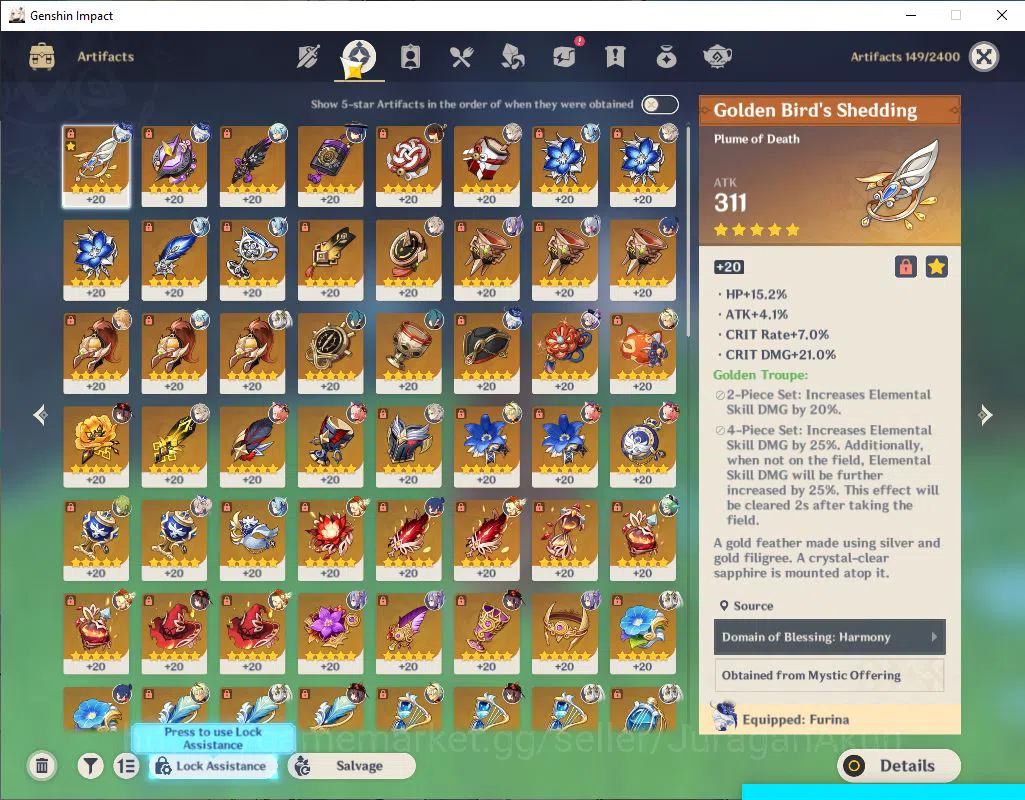 Genshin Impact Accounts ASIA|AR 57|8 Limited +3(*5Weapon)|Nahida+sign,Furi image 5