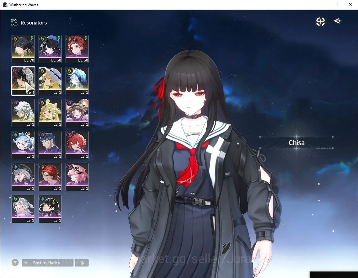 Wuthering Waves Accounts Mid-Game NA|UL 45| 3 Limited | Chisa+Sign,Phoebe+Sign,Shorekeeper | DB Lv25 |MC Female|Log 3
