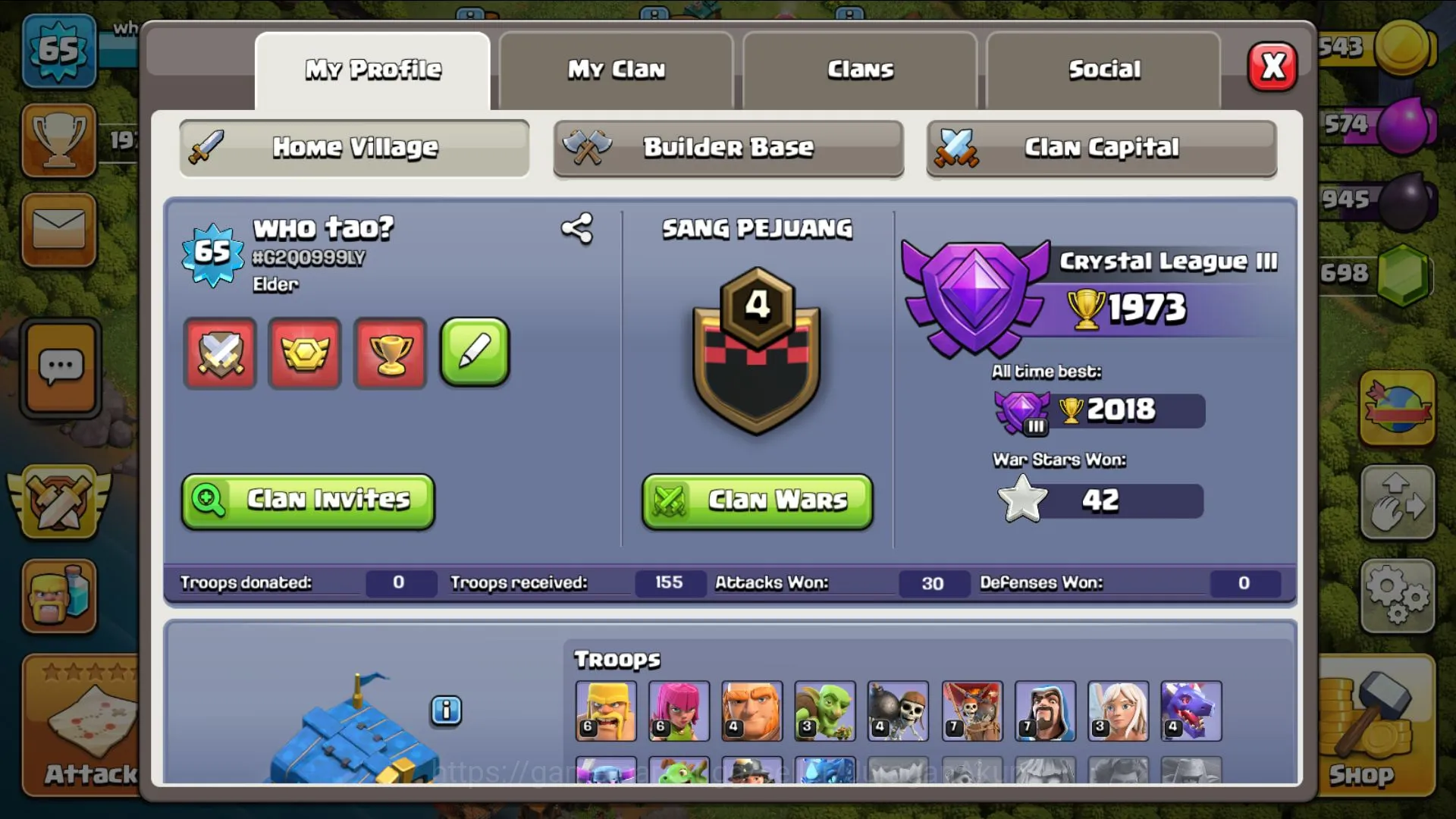 Clash of Clans Accounts Mid-Tier TH12- BH6|Lv 65|3Builder - Thropy 1973 - HH5|BK38:AQ38:MP4:GW10|Supercell ID|(COC1024) 3