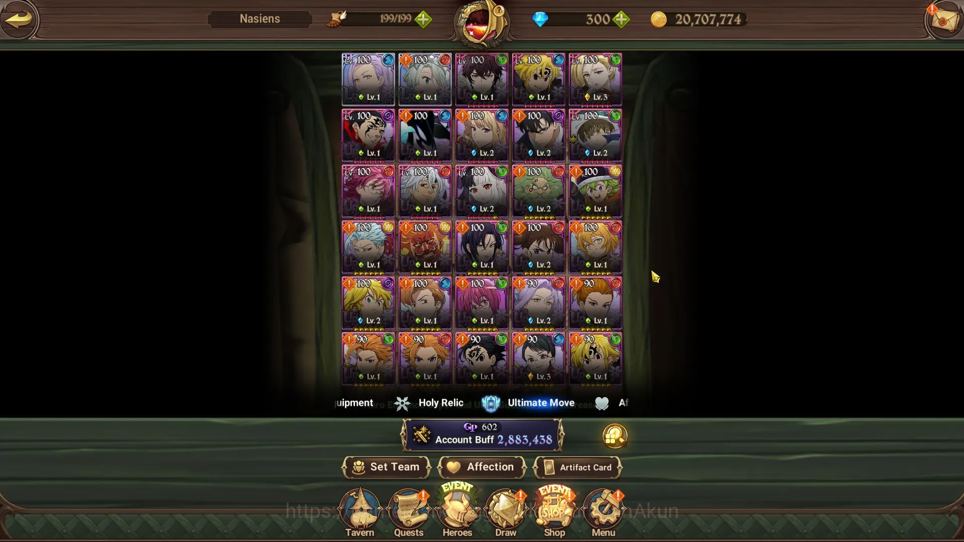 The Seven Deadly Sins: Grand Cross Accounts Midgame ASIA | 2,8M CC | 2 LR + 2 UR + Full Solev Collabs 2