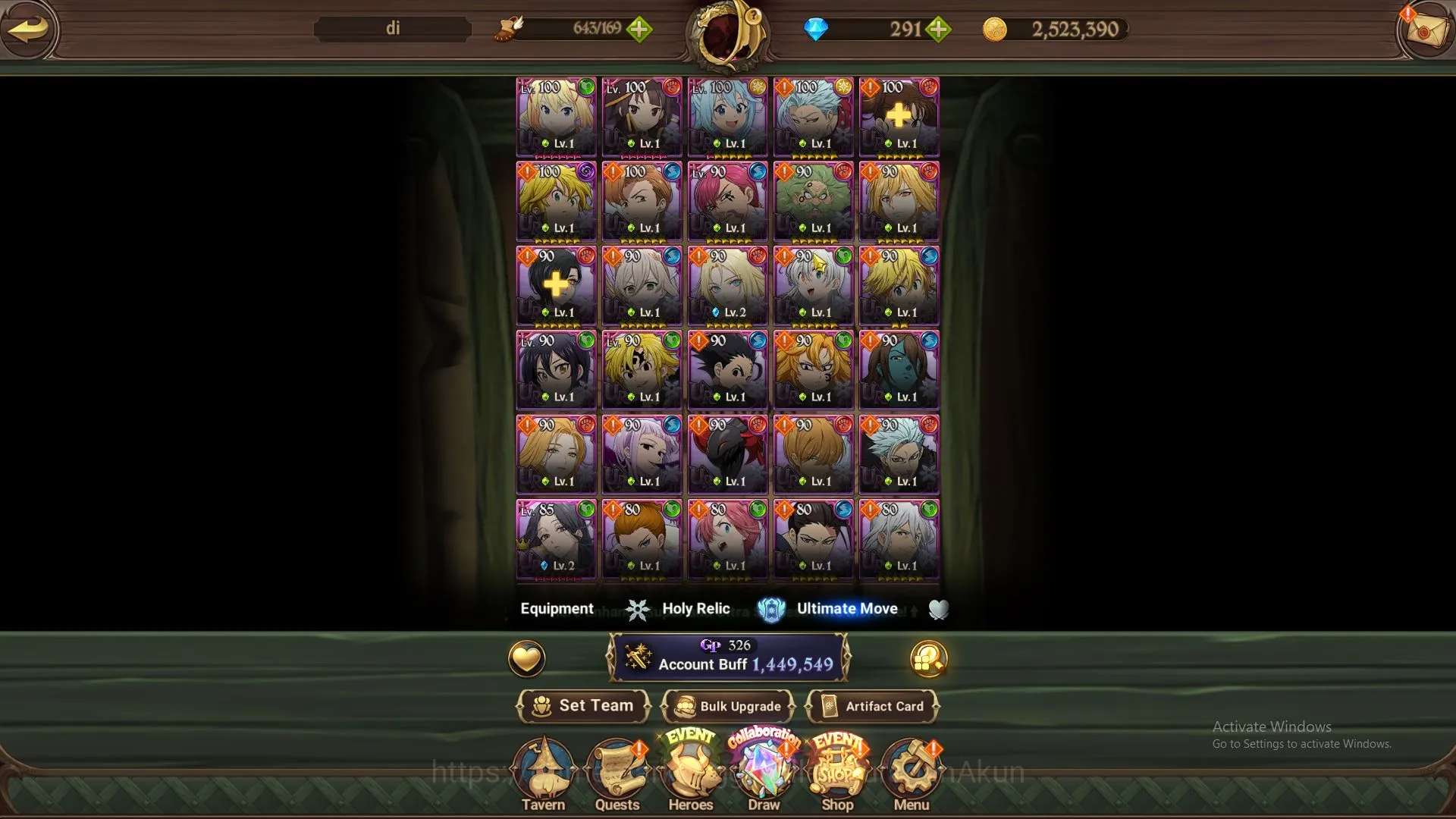 The Seven Deadly Sins: Grand Cross Accounts ASIA| 1,4M CC | 2 UR + Collab Blassing + 291 DM ( image 1
