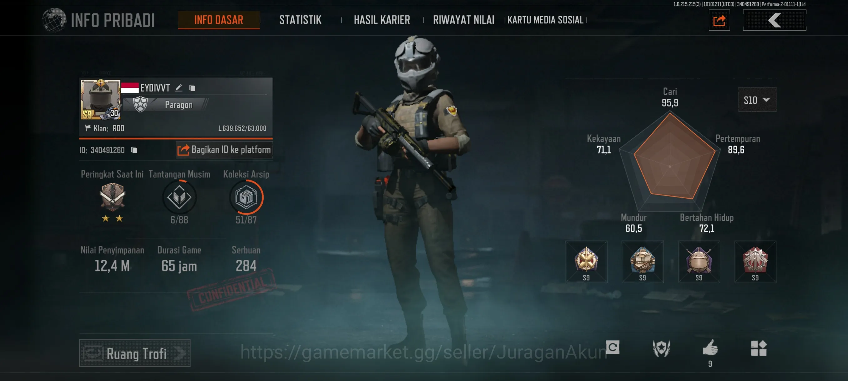 Arena Breakout Accounts [MOBILE]SV 12,4M|CV 10M|AKM,AUG RED,P90 Squirel,GK image 5