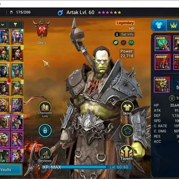 Raid: Shadow Legends Accounts Mid-Game Lv 44|1M PWR|22 Legend(Ninja,TheCowardly