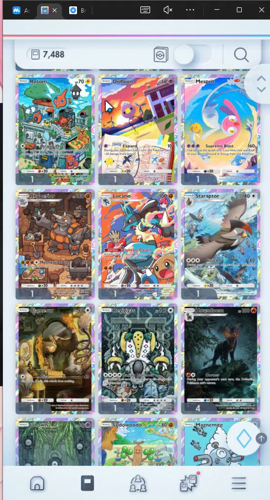 Pokémon TCG Pocket Accounts EN 7.4K Card|121+ EX|2Crown(Lunala,MetalC Barier)4 image 11