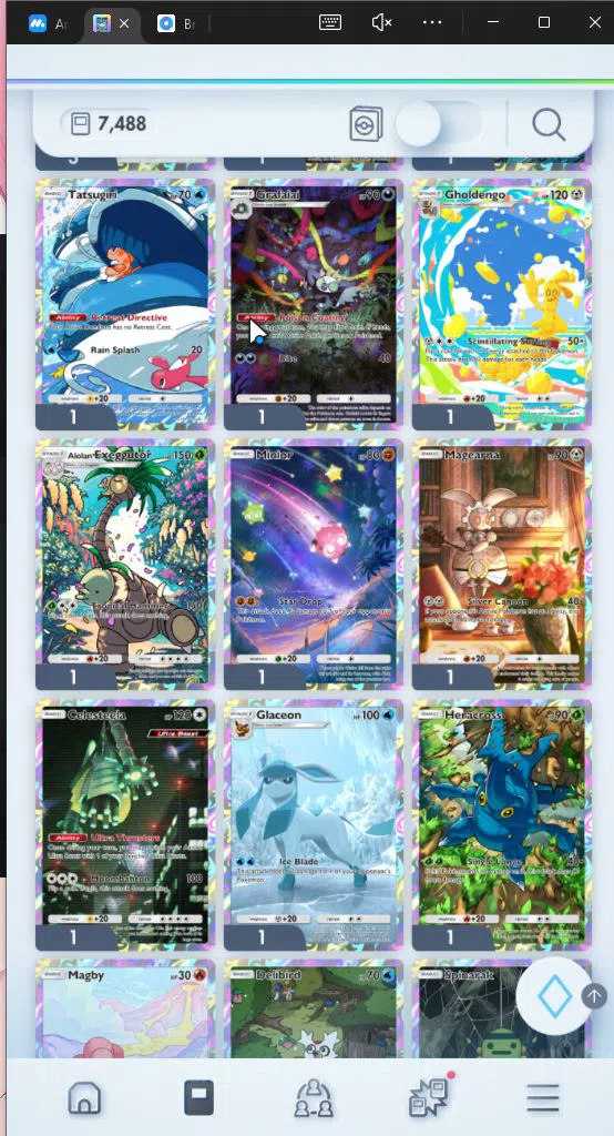 Pokémon TCG Pocket Accounts EN 7.4K Card|121+ EX|2Crown(Lunala,MetalC Barier)4 image 12